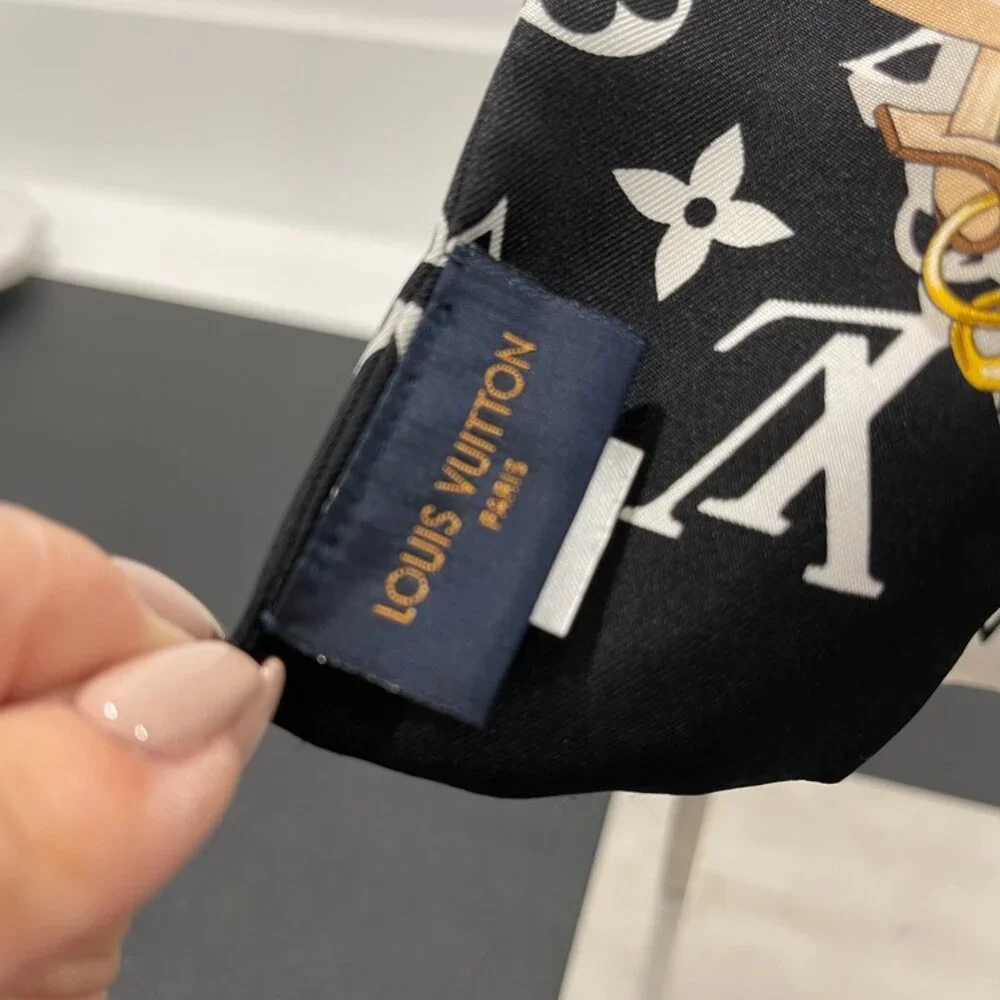 Louis Vuitton Silk Monogram Confidential Bandeau Black (JB1353)